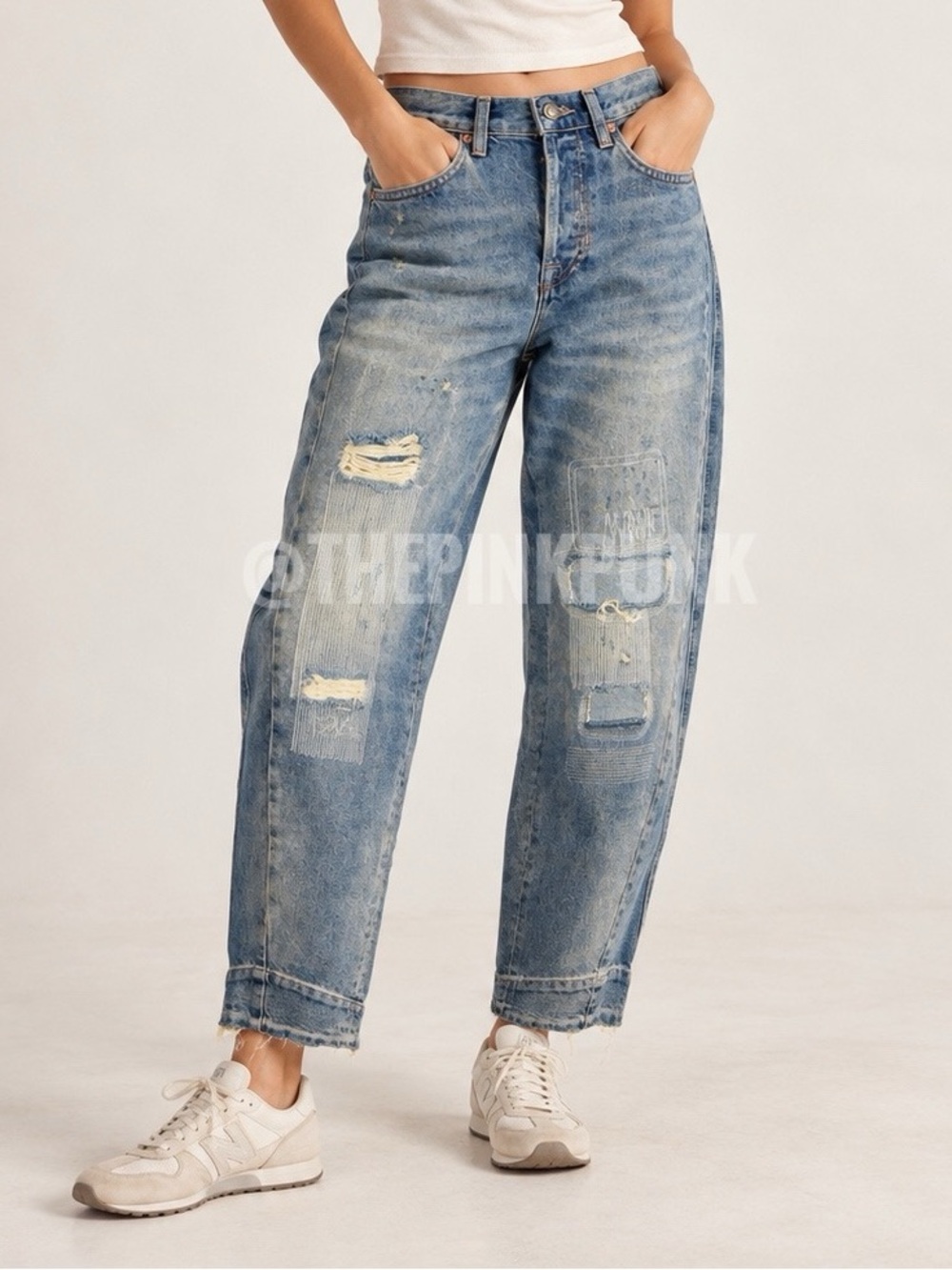Free People Stick Around Slim Stacked Jeans Size 26